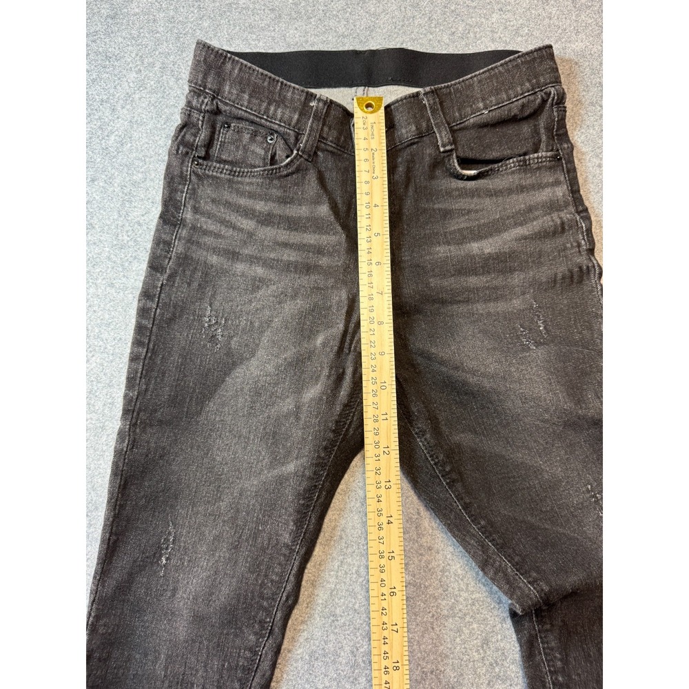 Sira Jean Womens L Gray Denim Mid Rise Frayed Hem Skinny Jeans - Picture 10 of 16